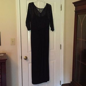 Navy blue long dress